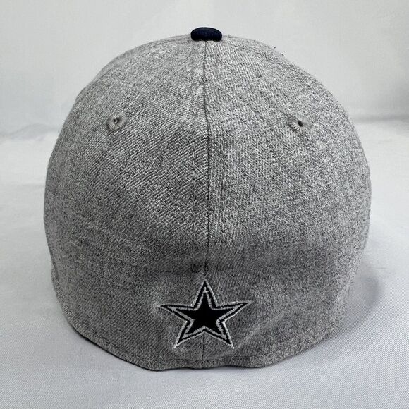 Dallas Cowboys New Era 39thirty Hat Med Large Fitted Grey Blue Cap - Picture 5 of 13